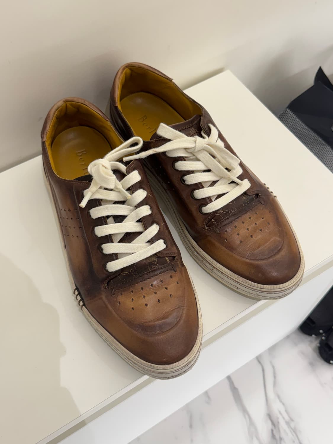 Berluti 브라운 레더 스니커즈 상품이미지2