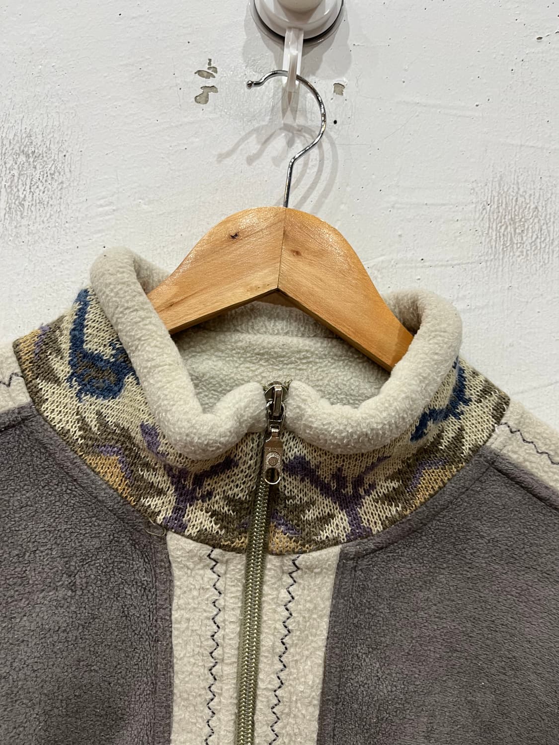 Mc Ross 에스닉 빈티지 반집업 풀오버 후리스 상품이미지3