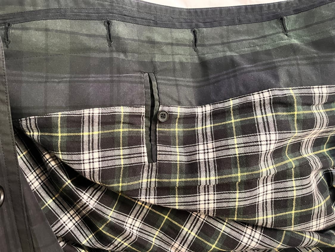 bless 체크 원 버튼 롱 코트 상품이미지5