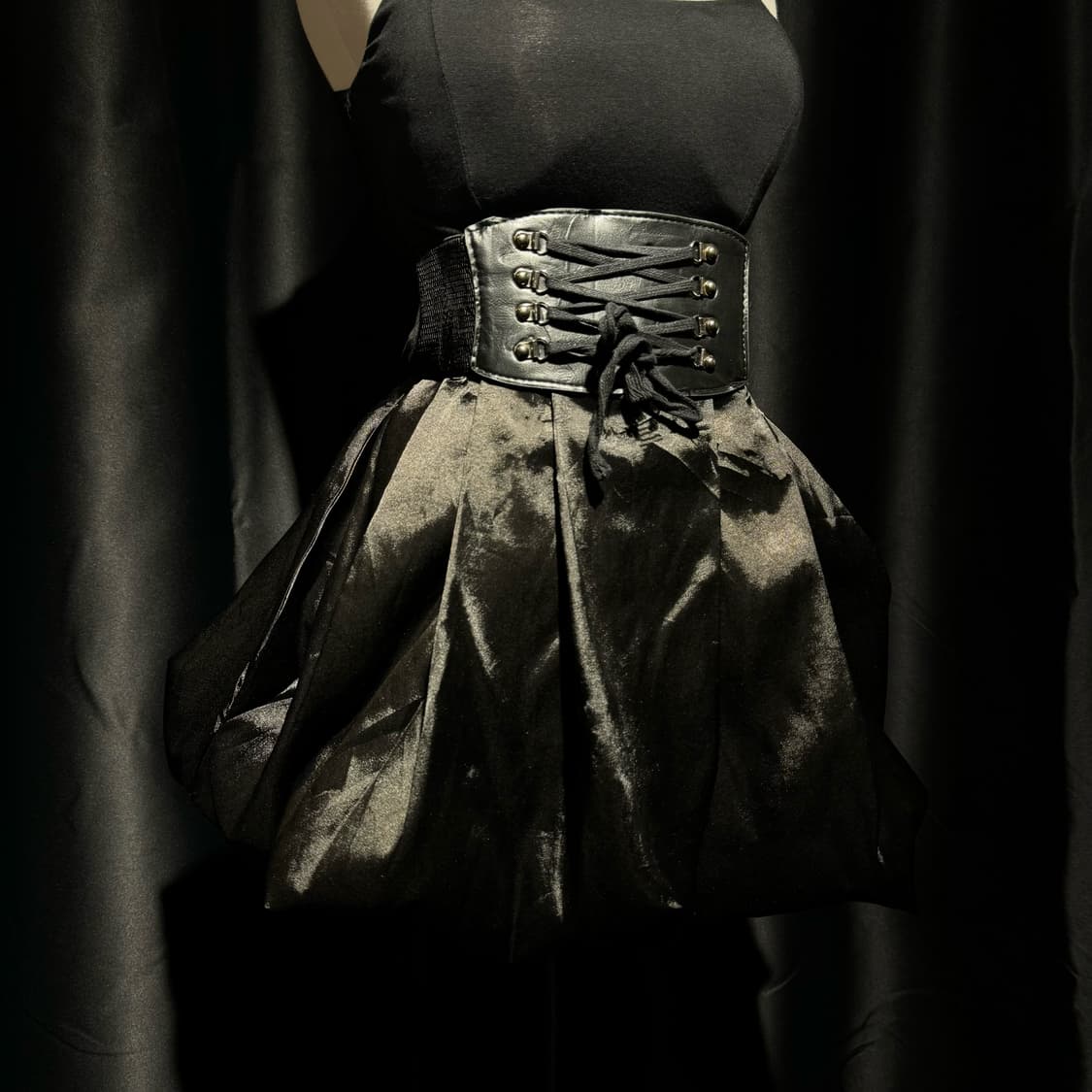 아일렛 코르셋 포인트 퍼프 원피스 상품이미지3