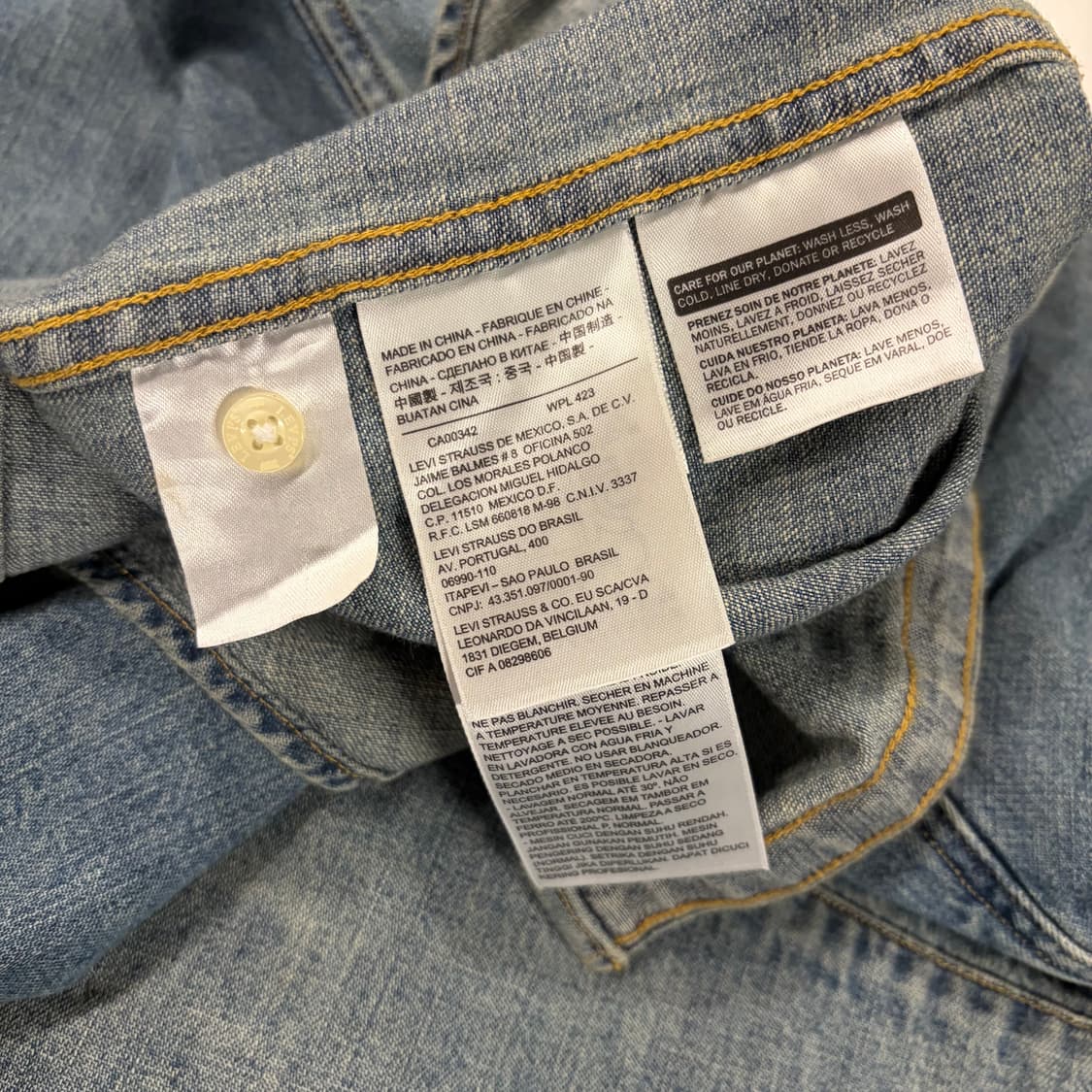 [S] 리바이스 데님 웨스턴 긴팔 셔츠 B648 상품이미지7
