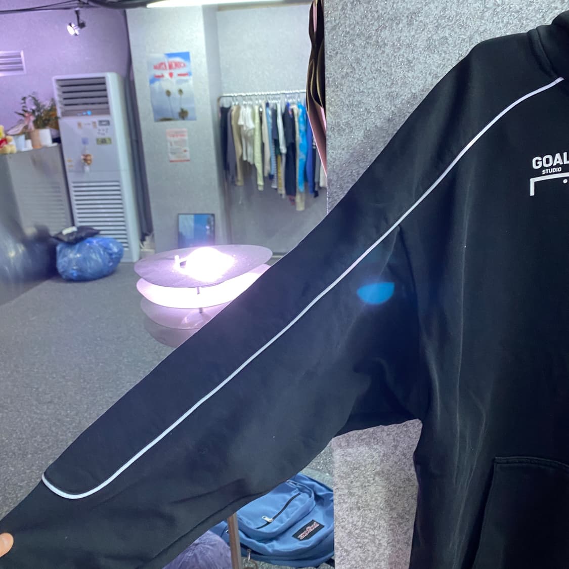 골스튜디오 WWFC 그래픽 블랙 후드티 B4569 상품이미지5