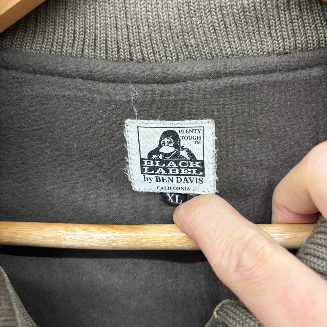 벤 데이비스 카키색 봄버 자켓 XL 상품이미지4