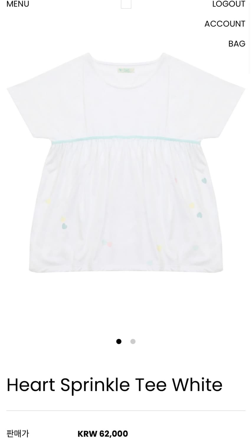 OSHIGH Heart Sprinkle Tee White 상품이미지1