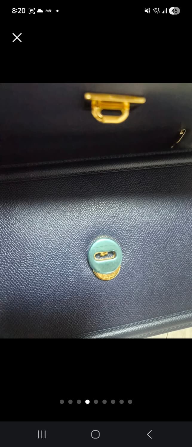 페라가모 체인 숄더앤크로스 네이비 상품이미지4