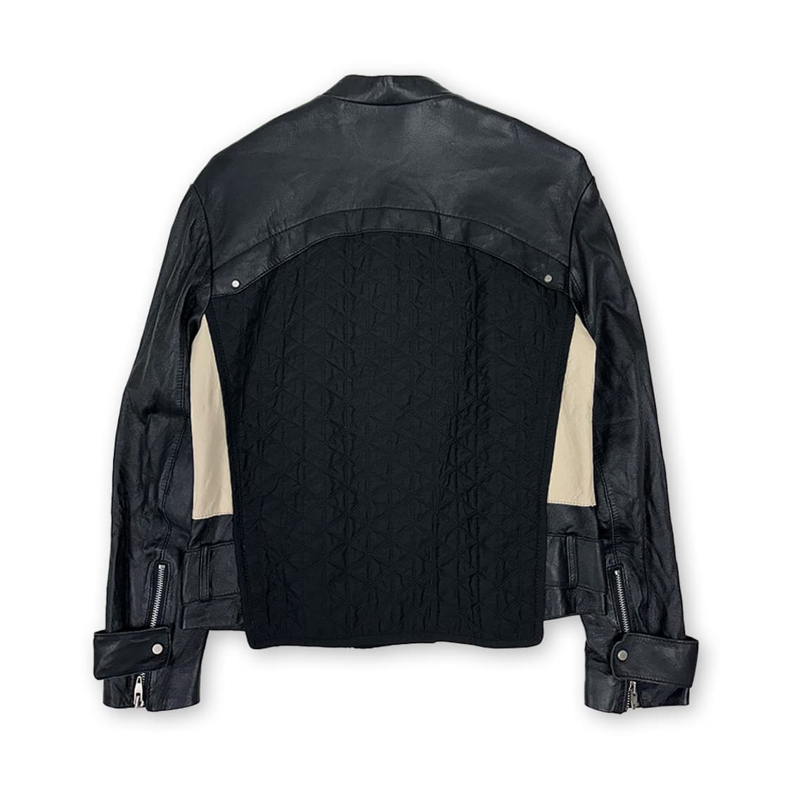 양가죽 배색 라이더 자켓 상품이미지2