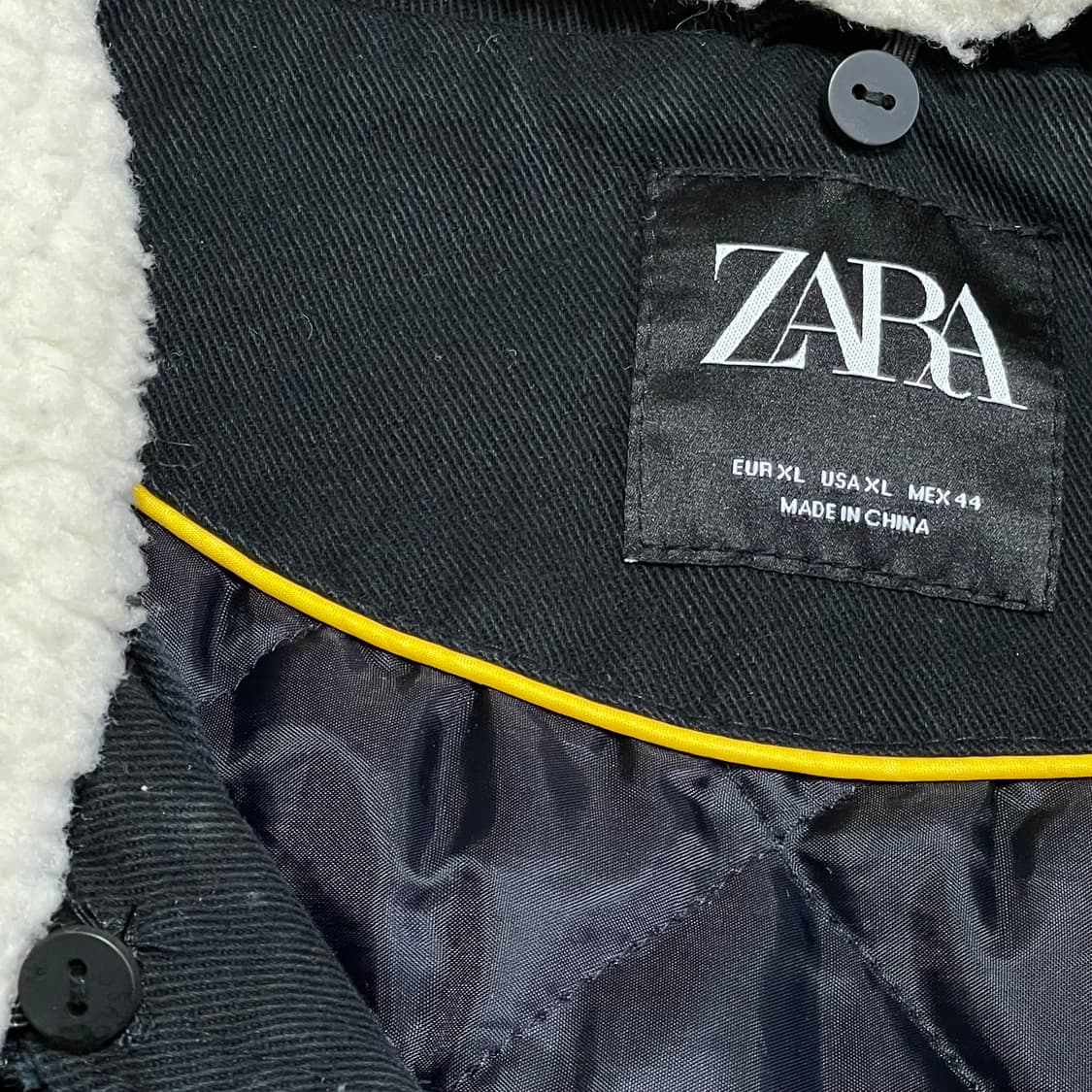 [XL] 자라 블랙 뽀글이 카라 자켓 상품이미지2