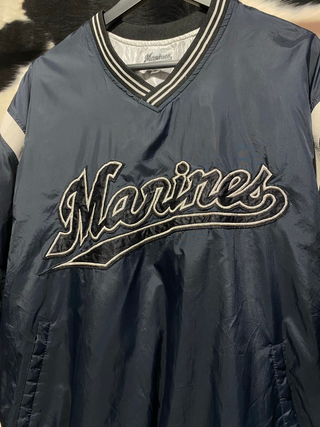 NPB Marines 올드스쿨 로고 자수 반팔 웜업 상품이미지4