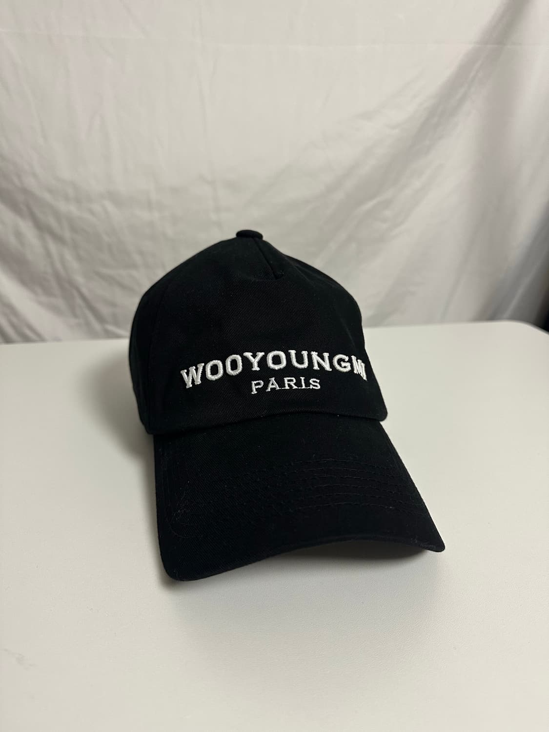 우영미 레터링 볼캡 블랙 (OS) 상품이미지1