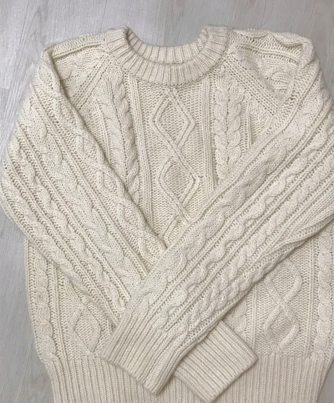 모젤 꽈배기 울 니트 상품이미지4