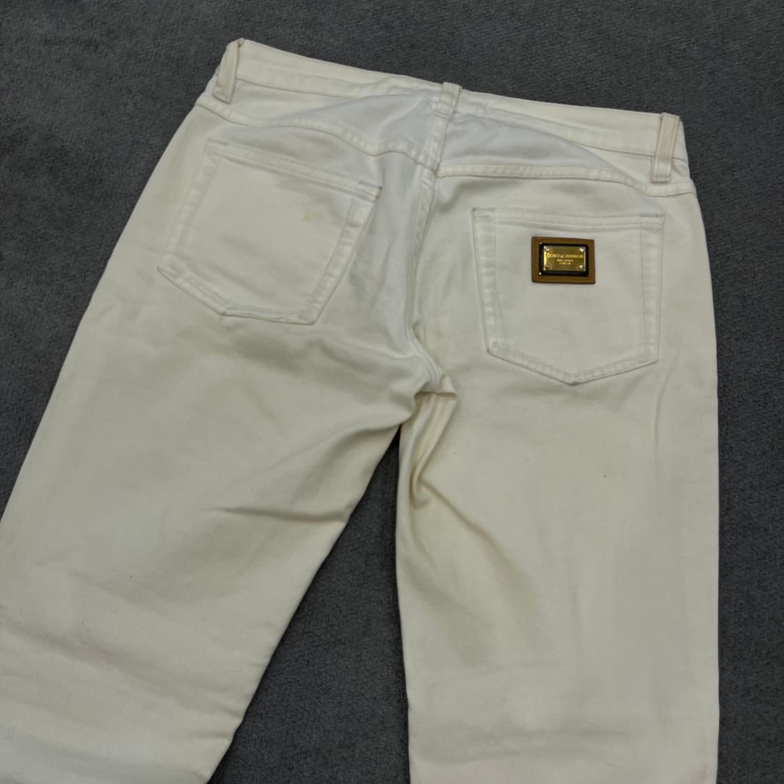 36 돌체앤가바나 여성 화이트 데님 팬츠 상품이미지5