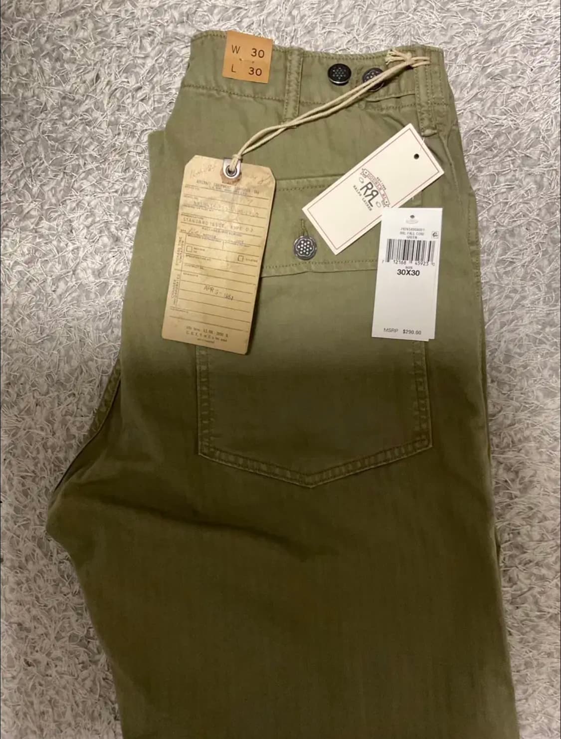 RRL 더블알엘 헤링본 퍼티그 팬츠 30x30 상품이미지2