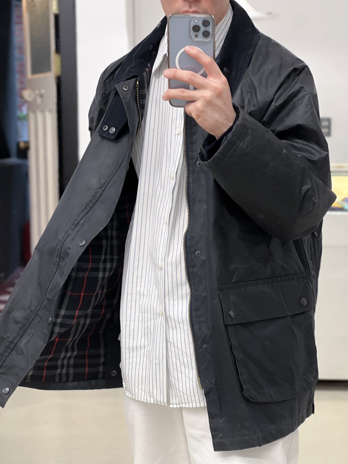 버버리 왁싱자켓 Burberry waxed jacket 상품이미지9