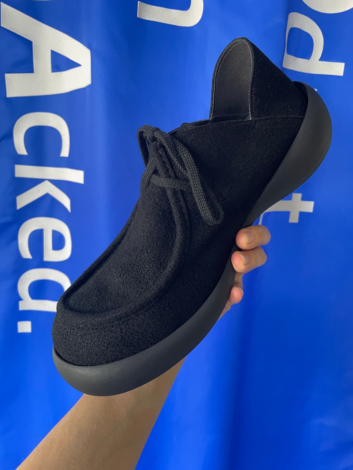 AAO BOLD SHAPE 2hole shoes / black suede 상품이미지5