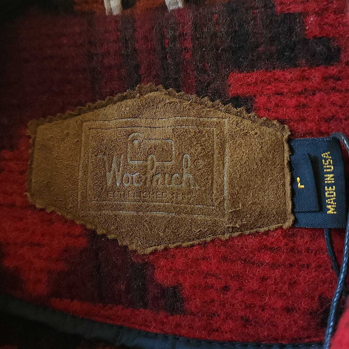 90년대 울리치 아즈텍 패턴 울 오버코트 L 상품이미지7