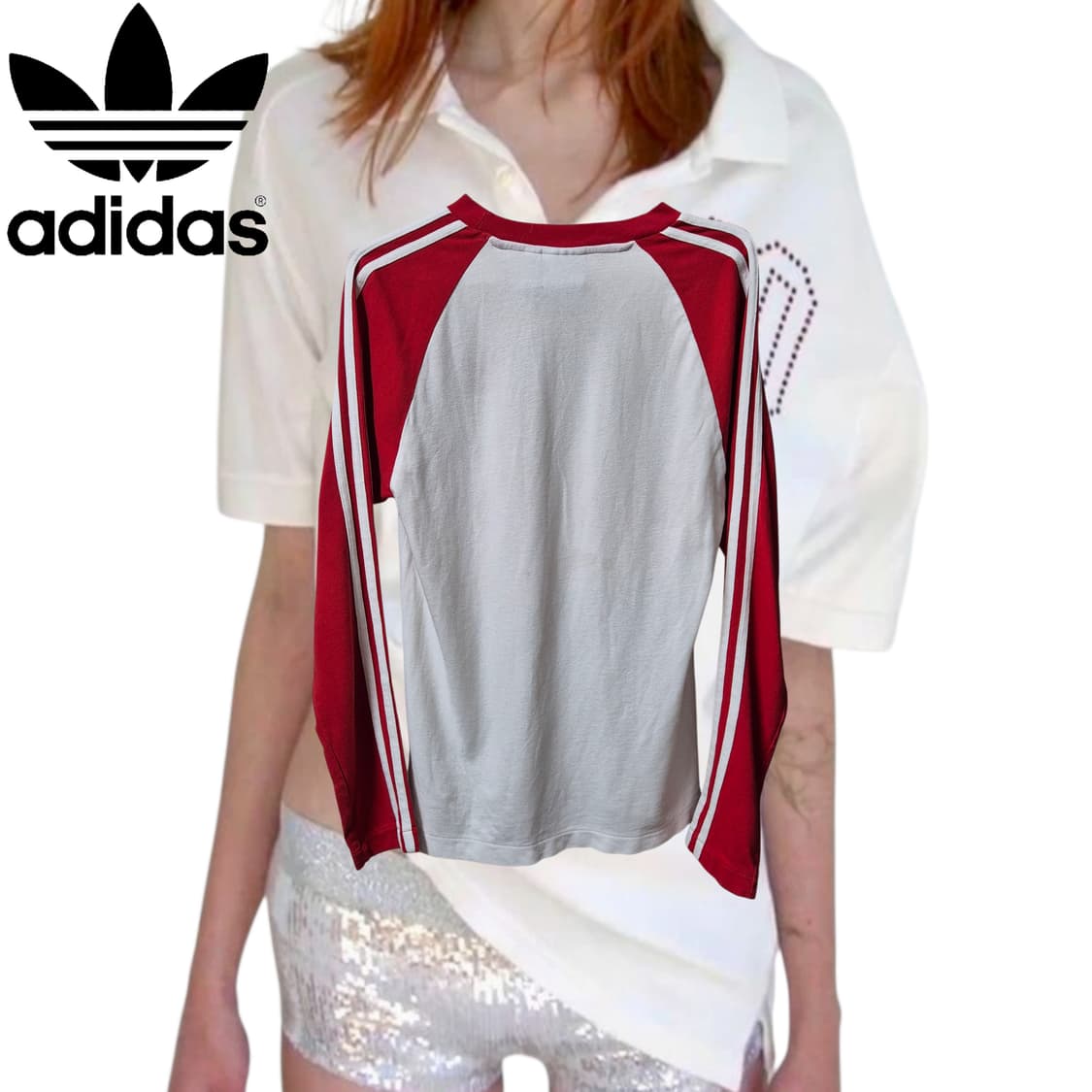 ADIDAS Red track Ringer top 상품이미지2