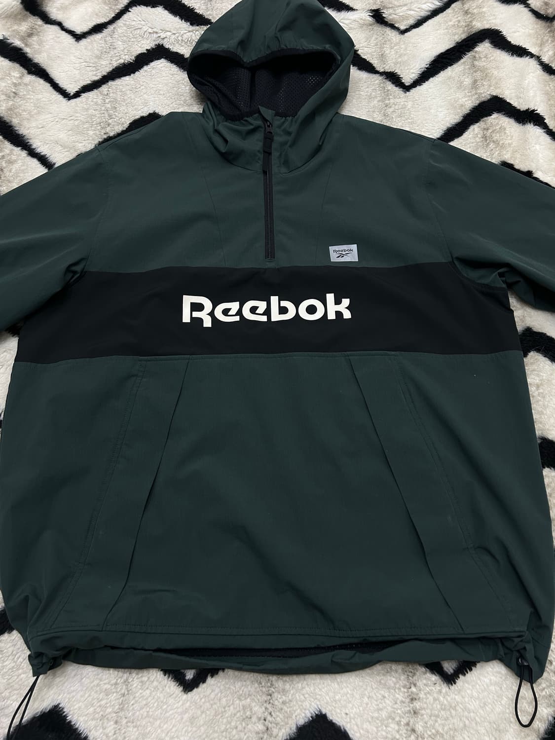 [2XL]리복 빅로고 후드 아노락/딥그린 상품이미지3