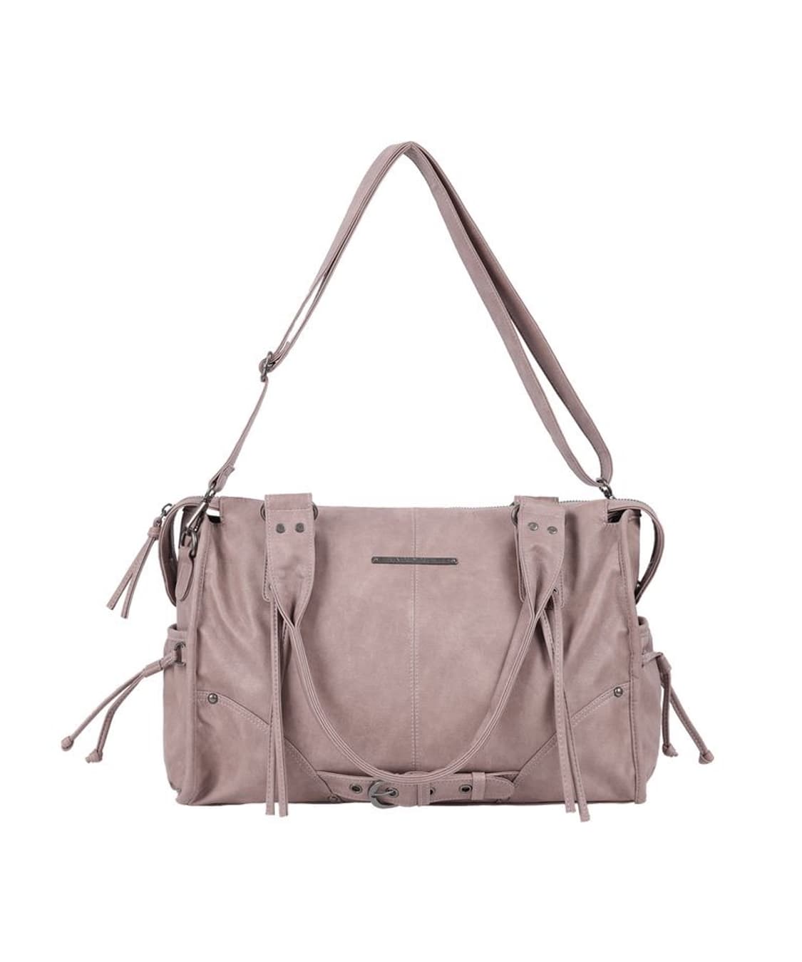 팬시클럽 벨티드 워싱 레더백 베이비 핑크 상품이미지2