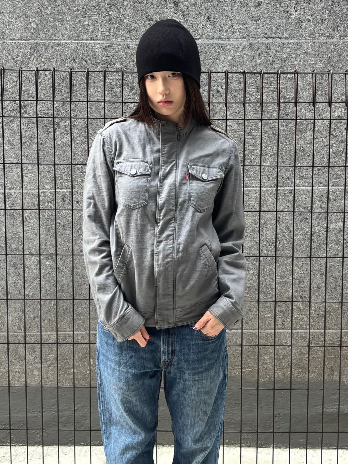 리바이스 그레이 밀리터리 자켓 상품이미지2