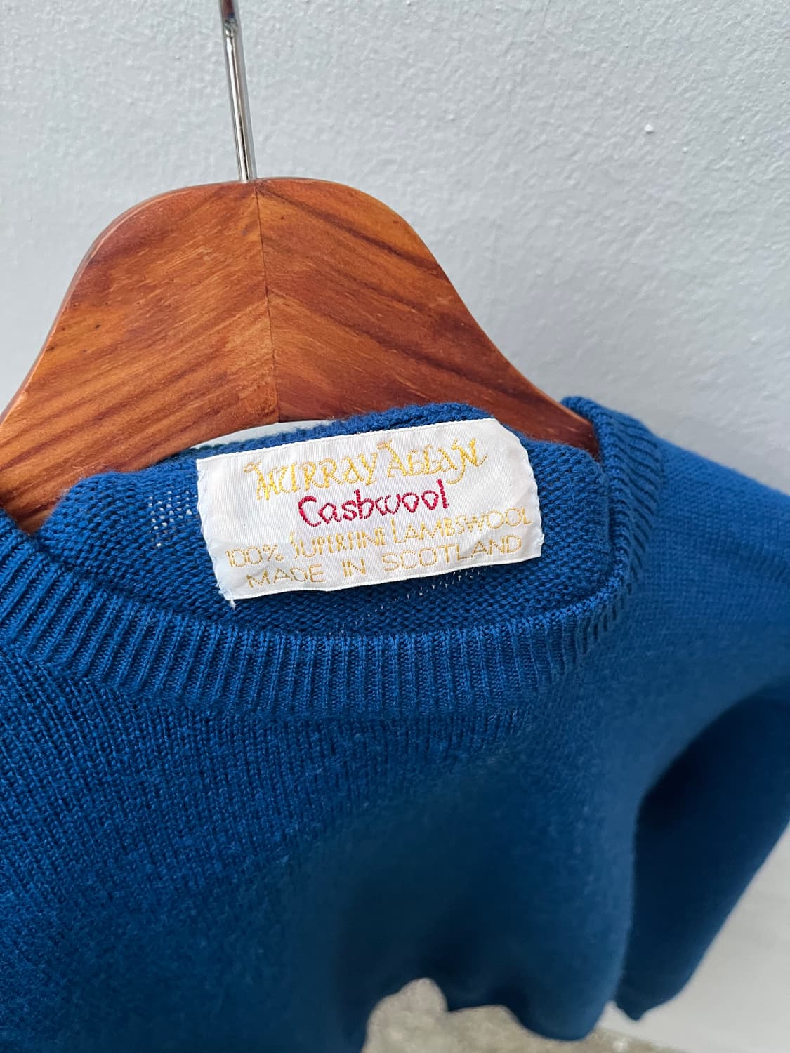 (Made in Scotland) 블루 컬러 니트  상품이미지5