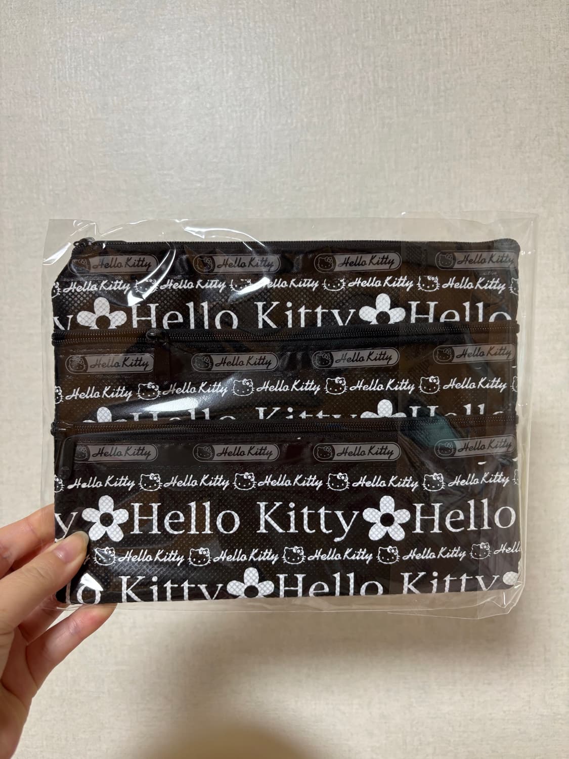 산리오 고전 키티 3단 파우치 상품이미지1