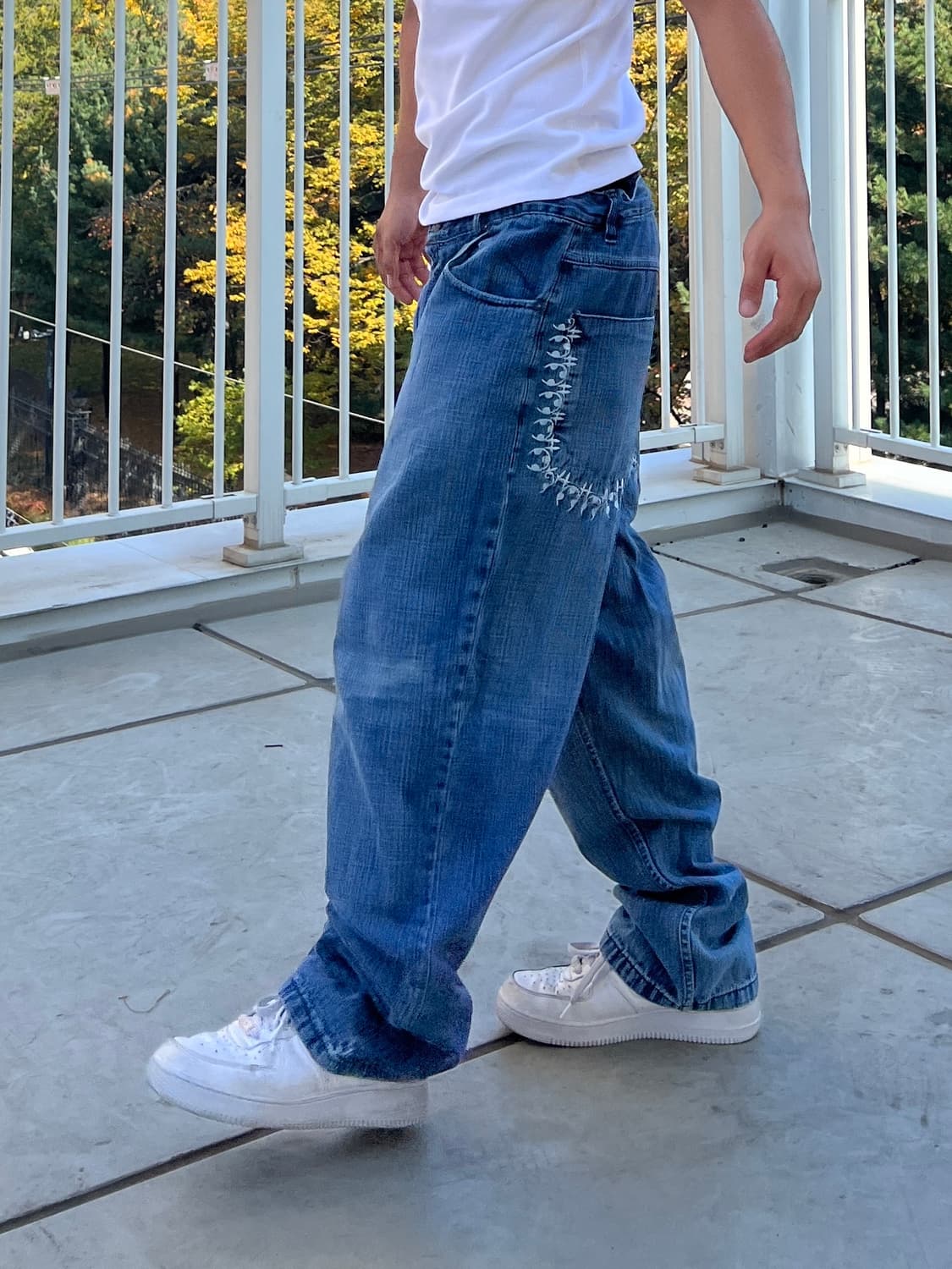 빈티지 자수 힙합팬츠 상품이미지2