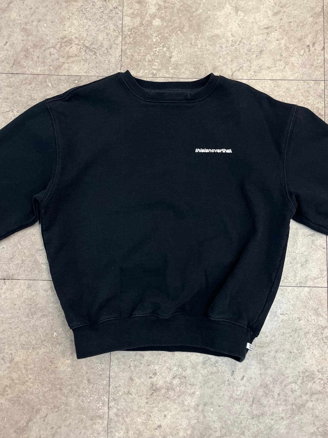 디스이즈네버댓 기모 맨투맨 블랙 S #csz3557 상품이미지5