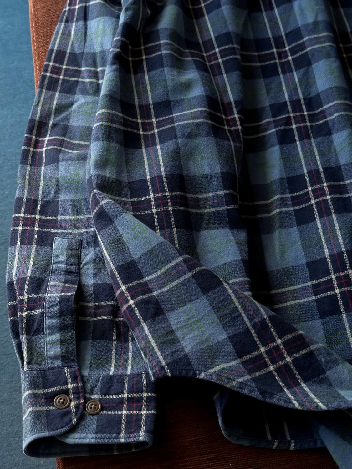 Cotton woven check wide shirt 상품이미지5