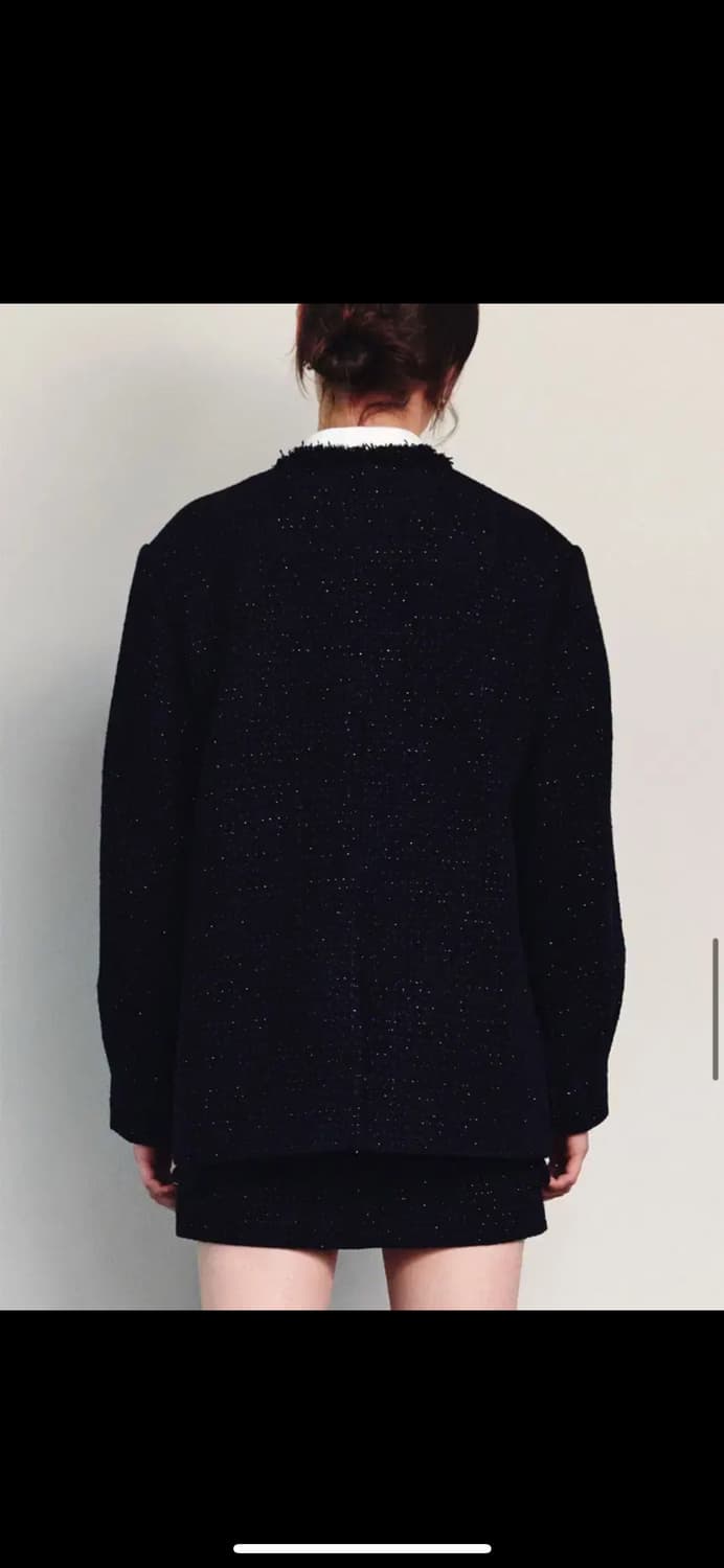 제이청 Anubis Tweed Jacket_Navy 상품이미지3