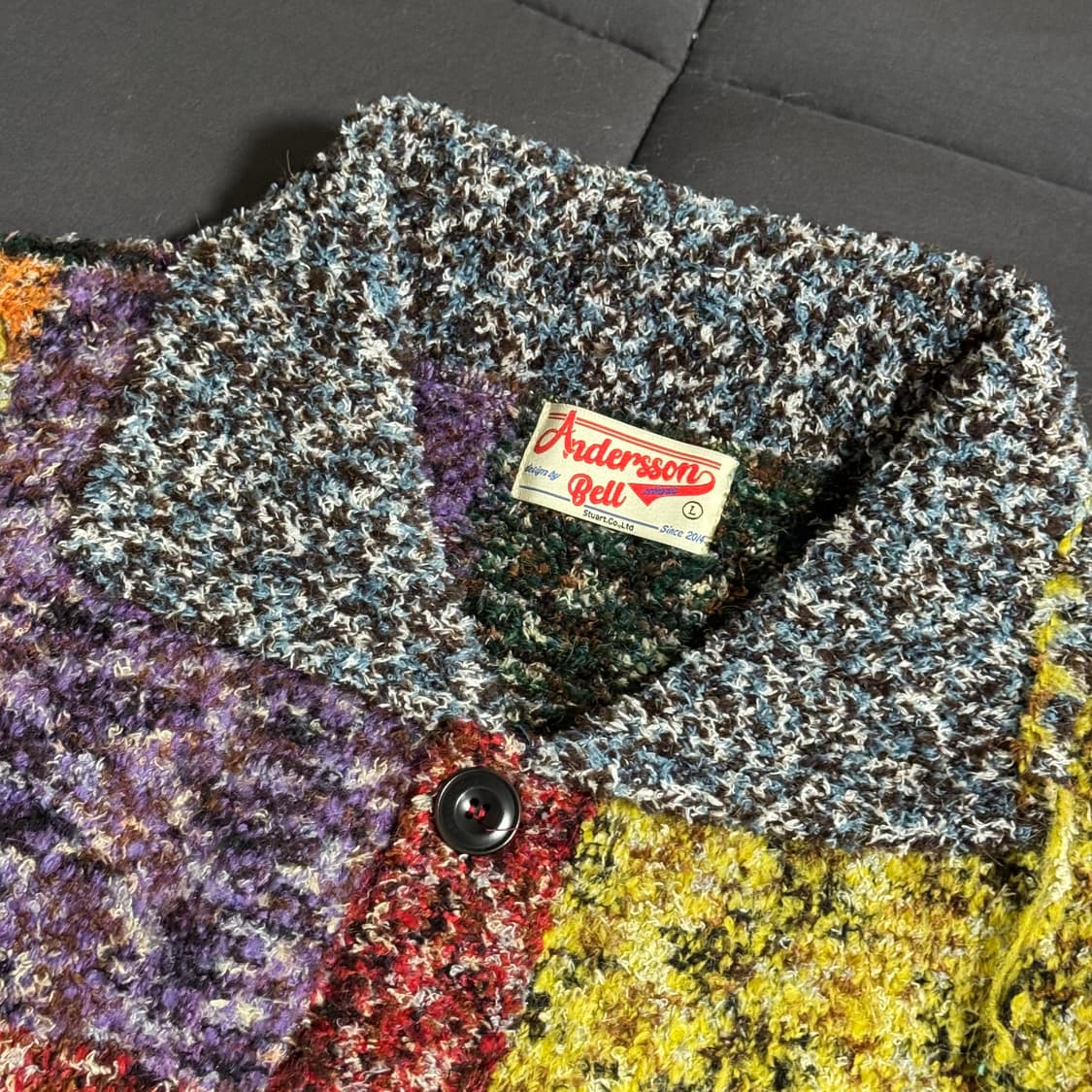 L) 앤더슨벨 크로이돈 패치워크 가디건 상품이미지3