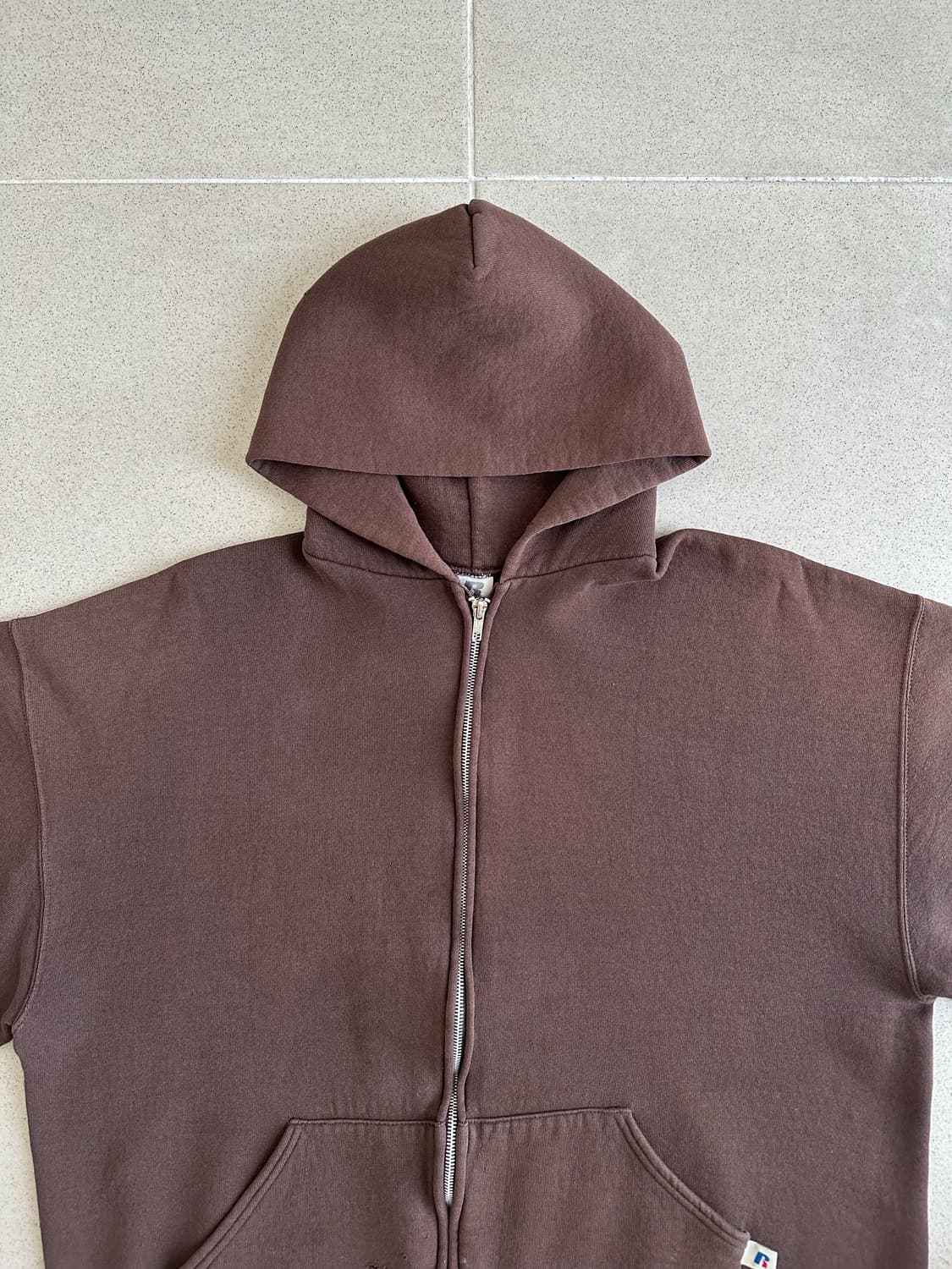빈티지 러셀 후드집업 브라운 L 상품이미지4