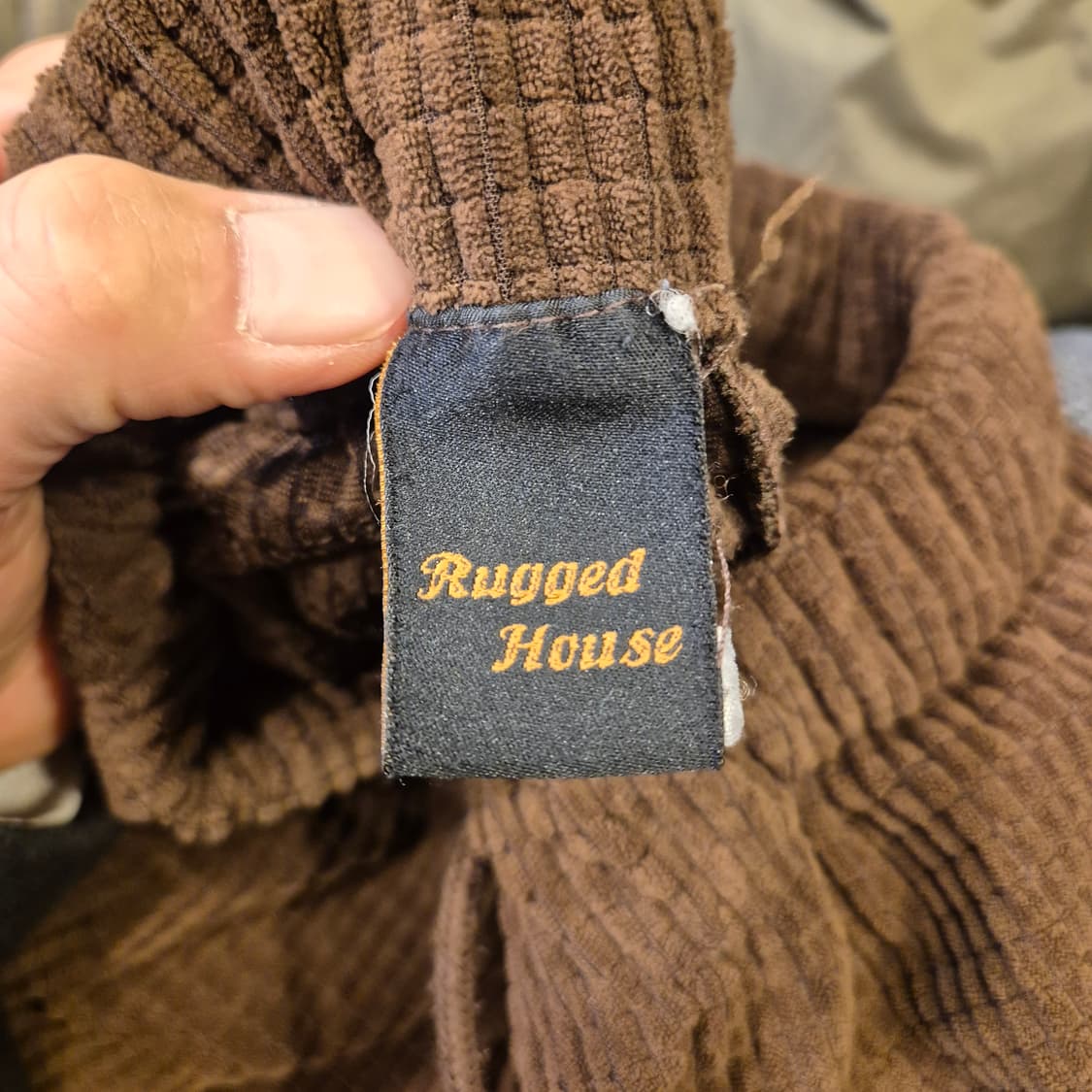 30~32인치 브라운 와플패턴 면 밴딩팬츠 상품이미지3