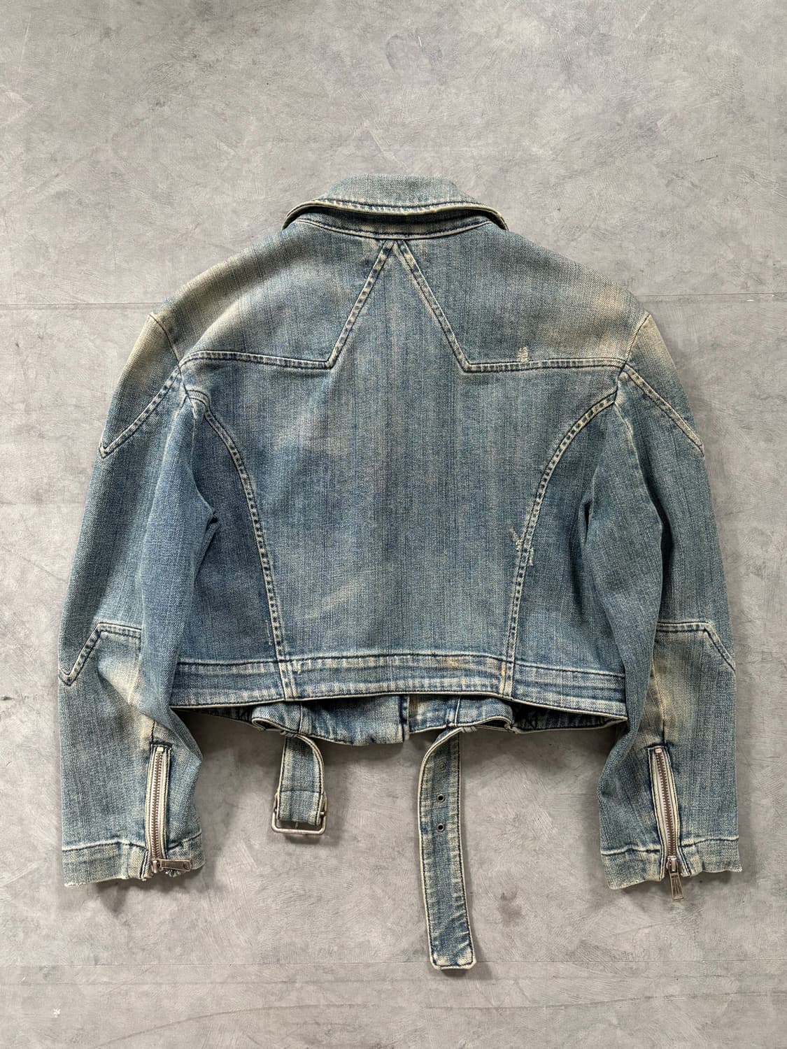 Diesel 디젤 벨티드 데님 크롭 자켓  상품이미지9