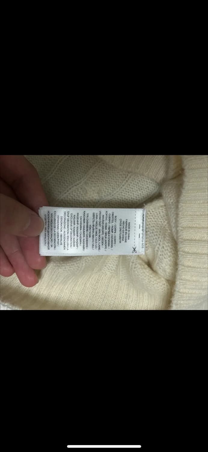 폴로 랄프로렌 케이블 캐시미어 니트 아이보리  상품이미지4