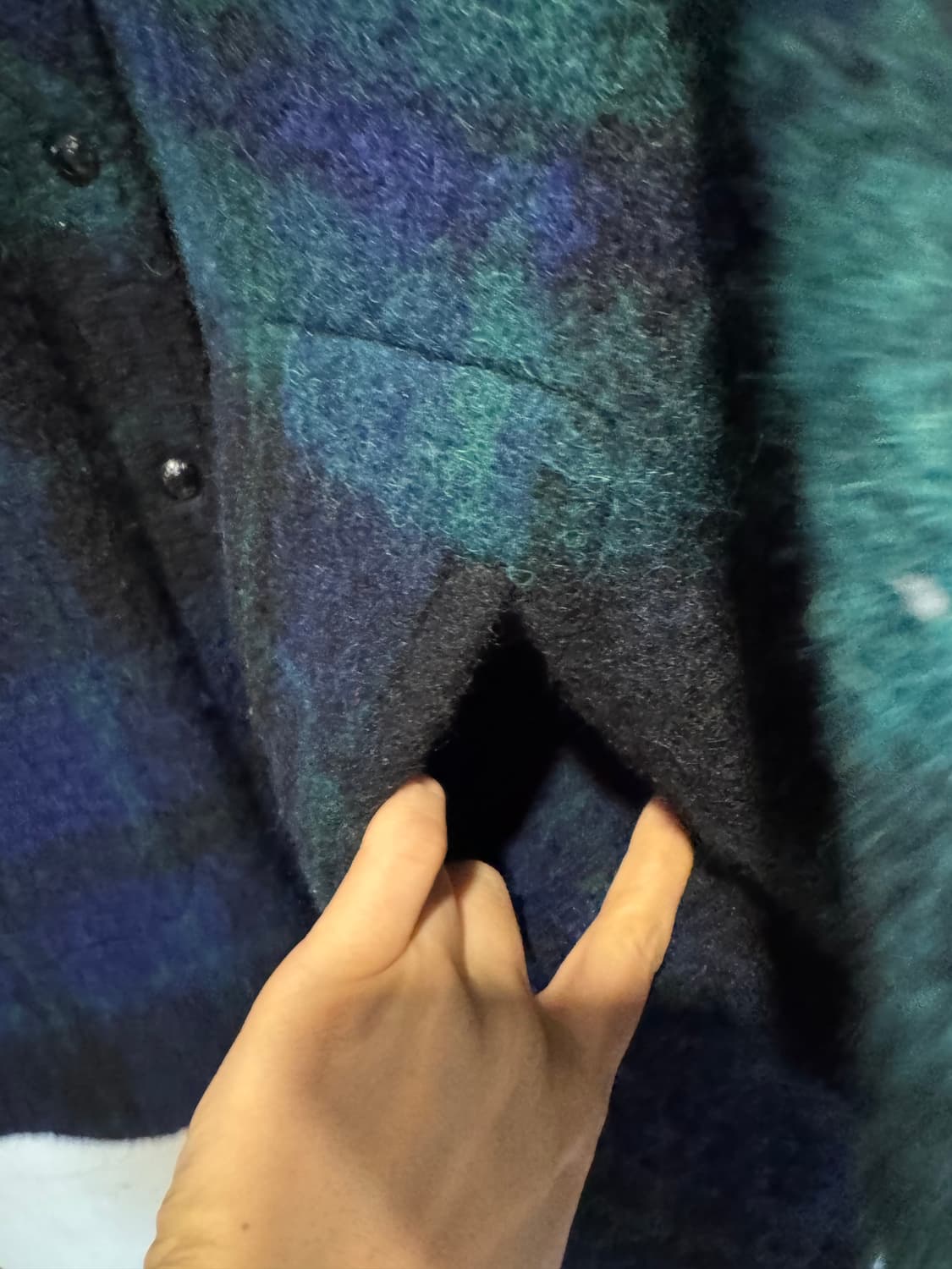 빈폴 그린 알파카 블렌드 헤어리 체크 트러커 상품이미지8