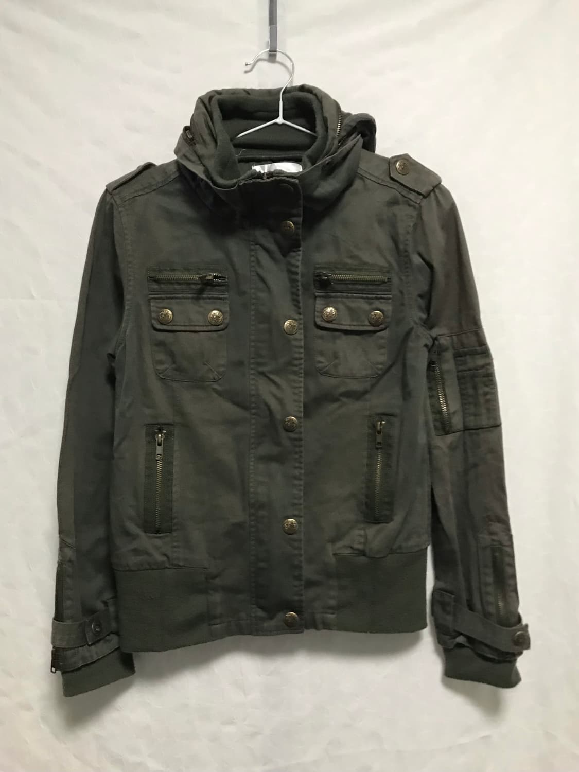 빈티지 00s y2k 하이넥 집업 버튼 자켓 점퍼 상품이미지1