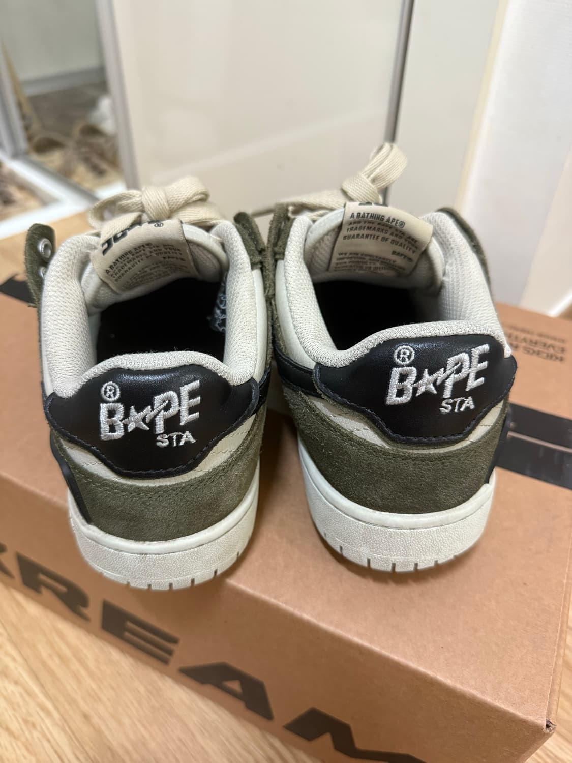 베이프 sk8 스타 로우 올리브 상품이미지3