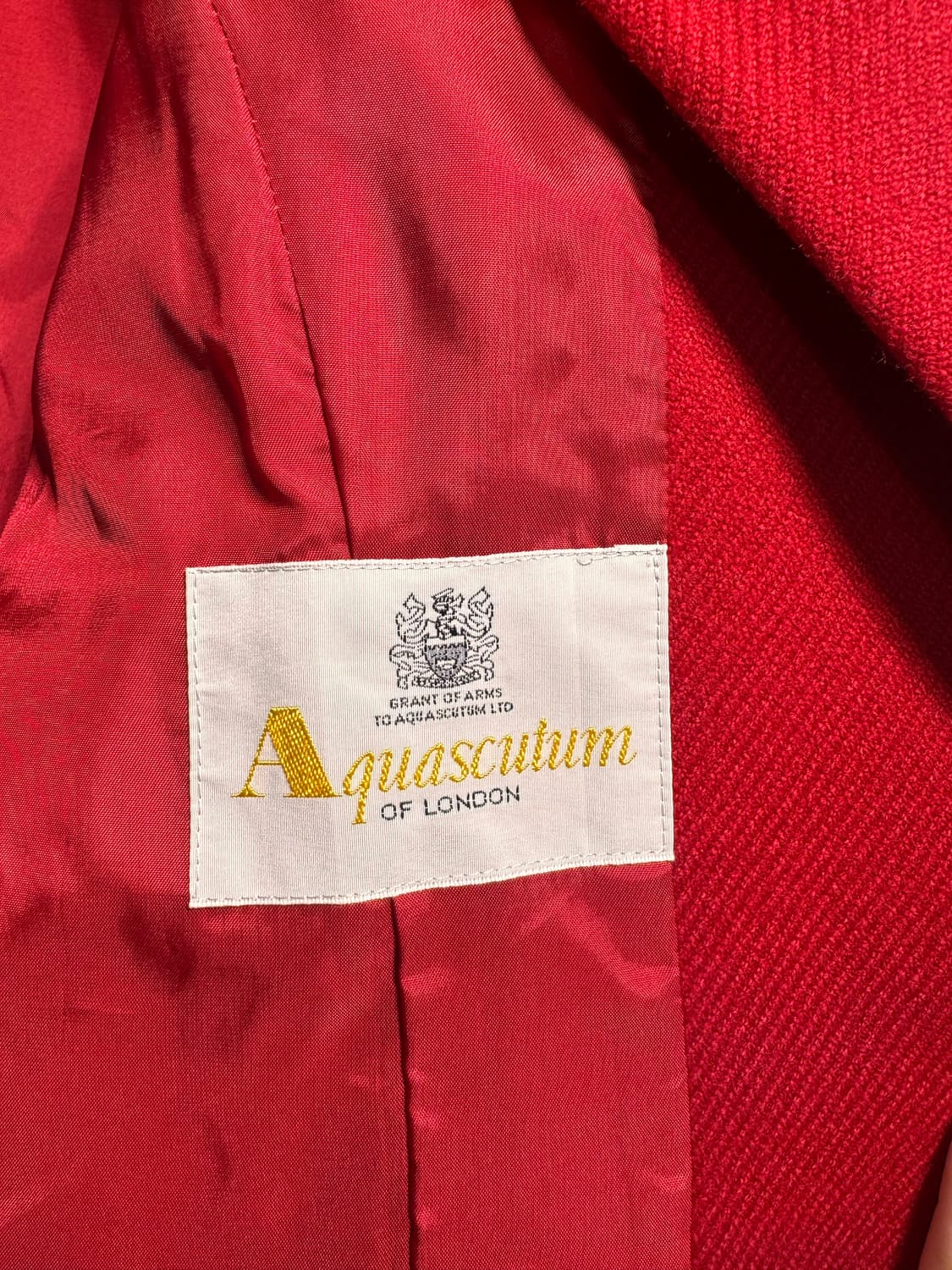 Aquascutum 울100% 레드 셋업 C502 상품이미지7