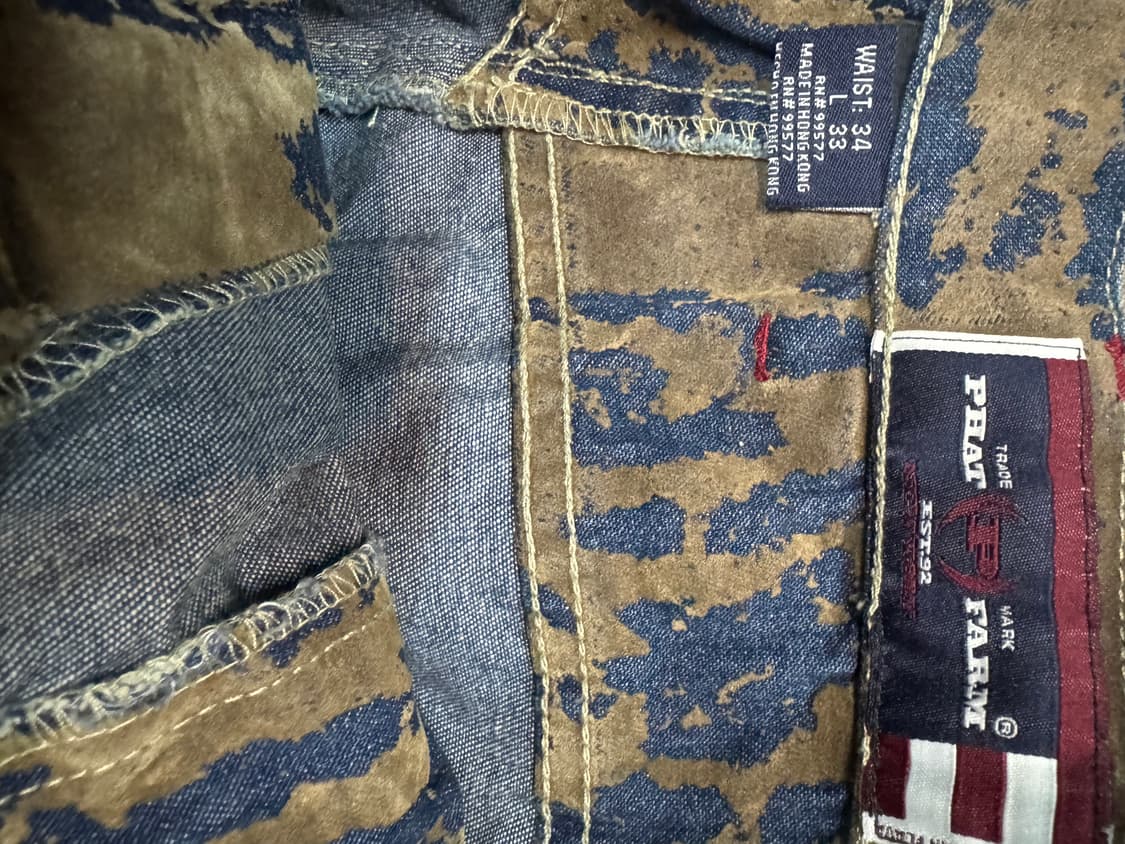 90's 팻팜 스웨이드 디테일 빈티지 데님팬츠 34사이즈 상품이미지6