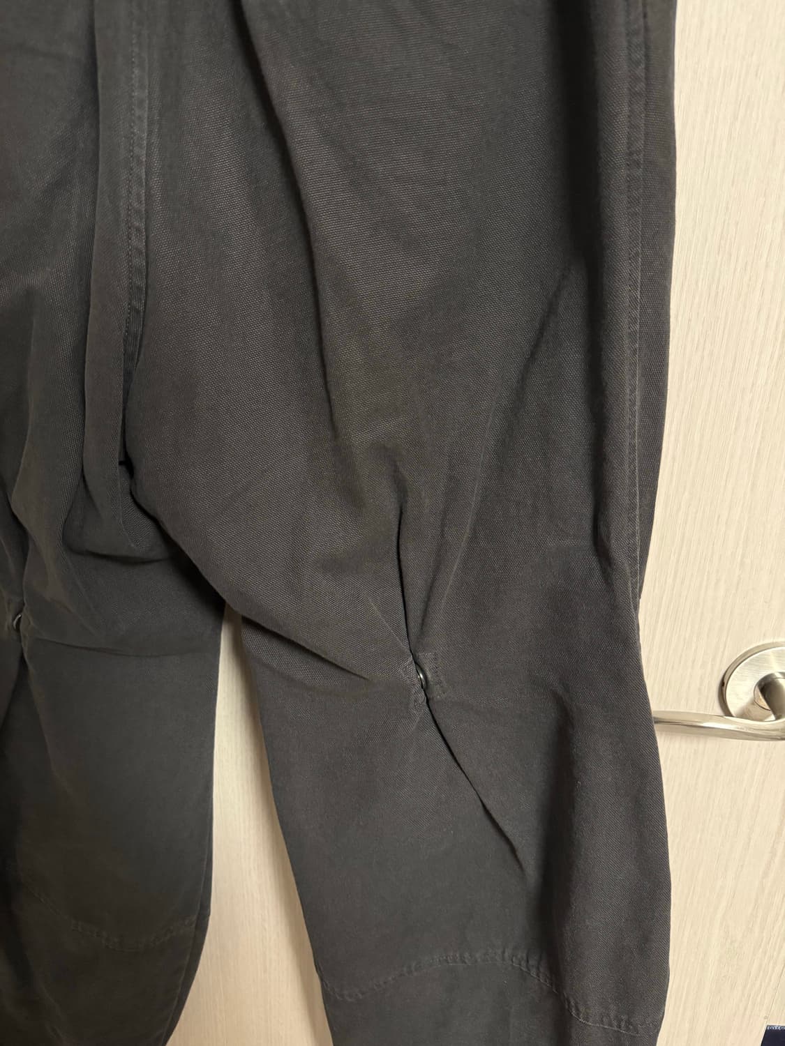 해칭룸 볼륨 팬츠 옥스포드 워시드 차콜 2사이즈 상품이미지5