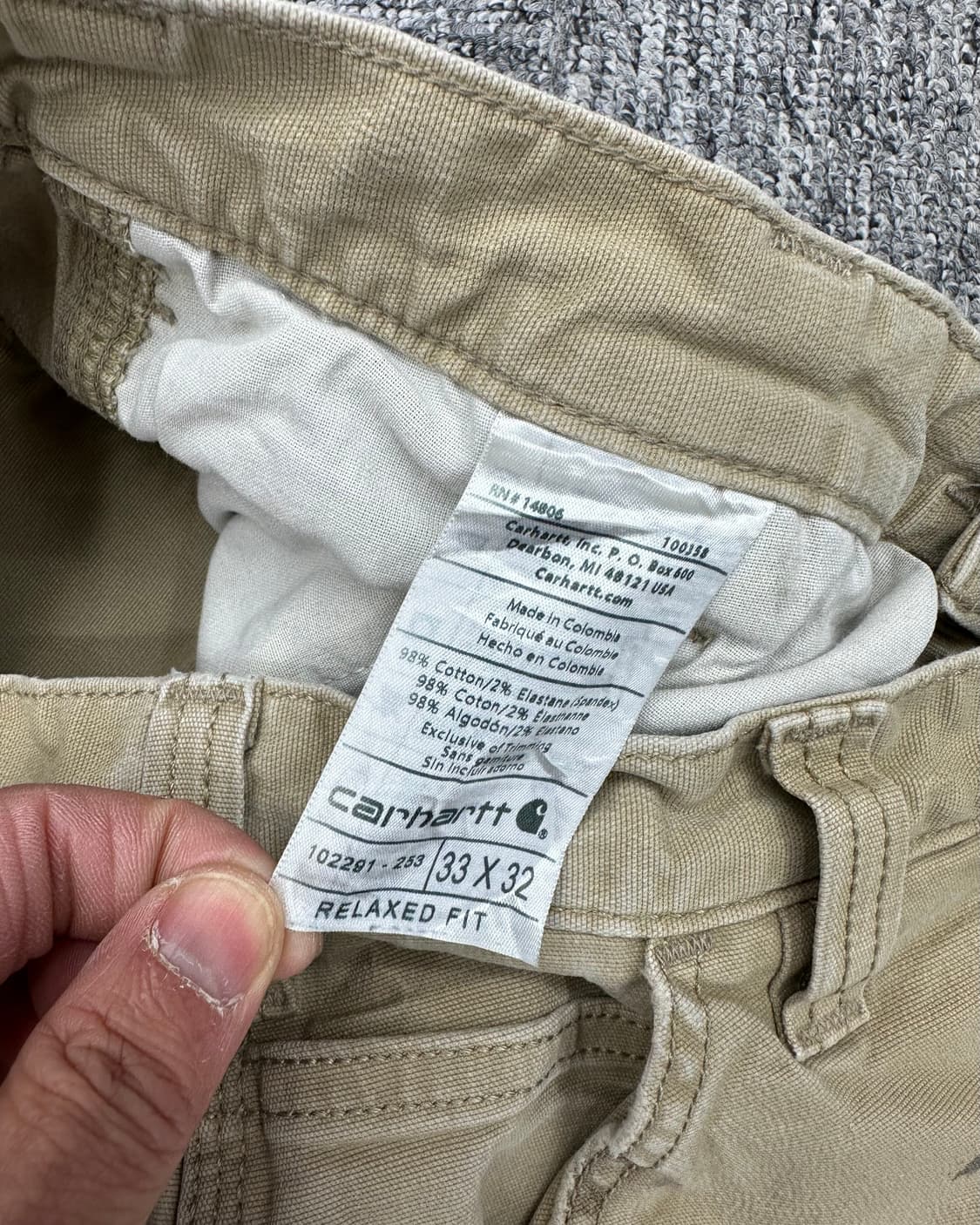 (허단42)칼하트 워크 팬츠-M1861 상품이미지6