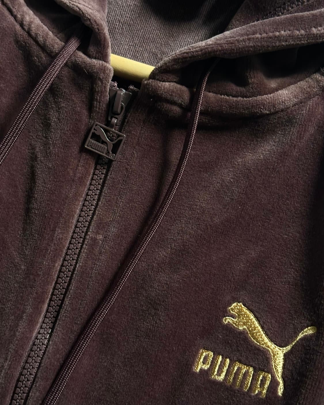 Puma 퓨마 퍼플레드 벨벳 후드 집업 상품이미지3