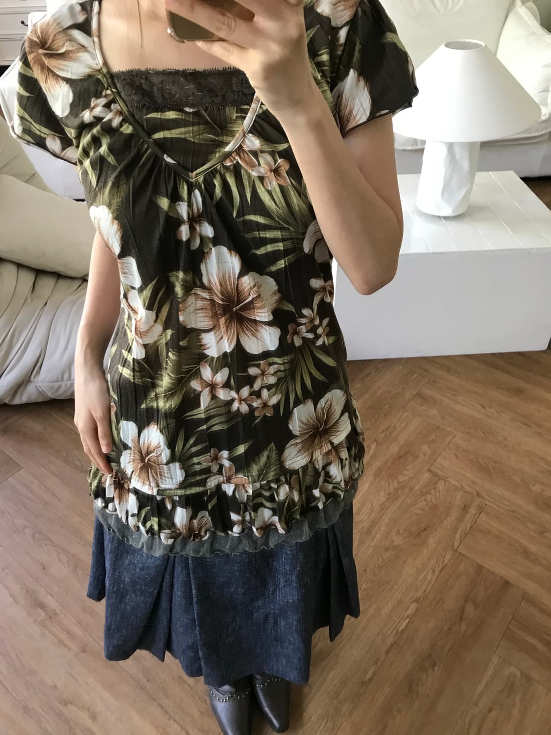 vintage pattern top 상품이미지5