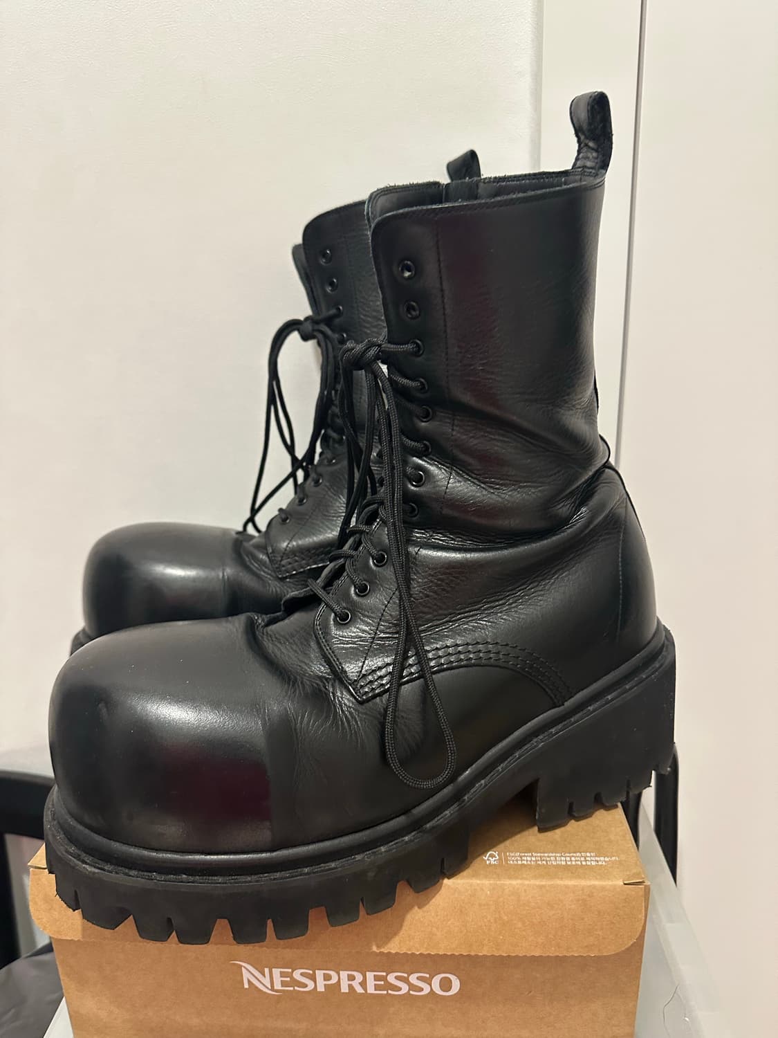 발렌시아가 스톰퍼 부츠 레더 44 상품이미지1