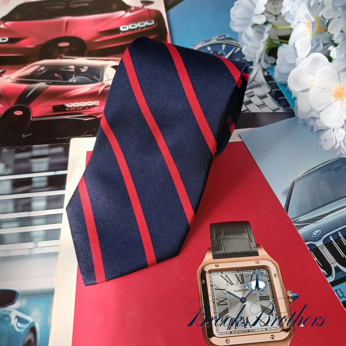 브룩스브라더스 실크 스트라이프 넥타이 8.4cm A+등급 A19554
 상품이미지2