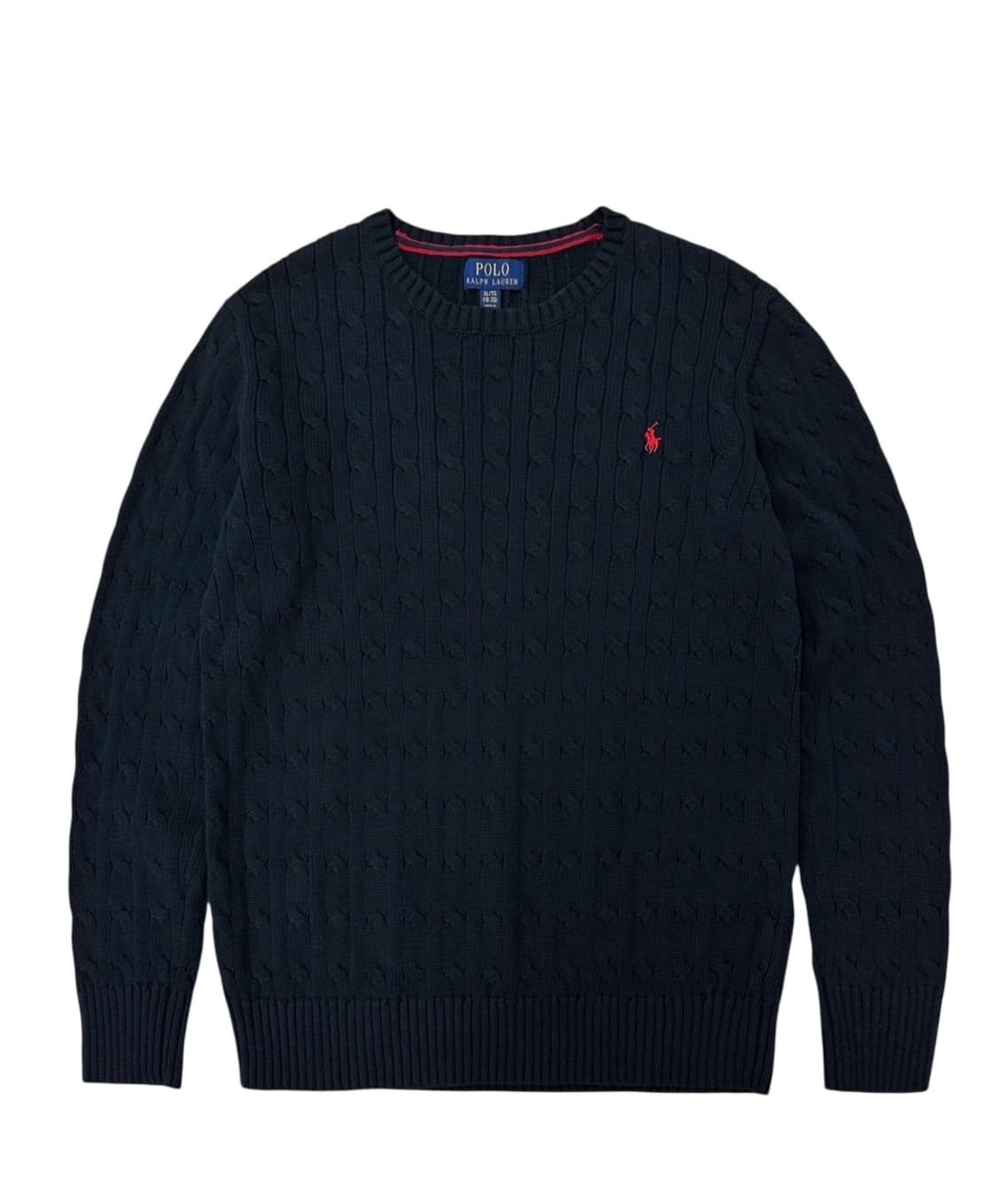 폴로 케이블니트 블랙 (XL)  상품이미지1