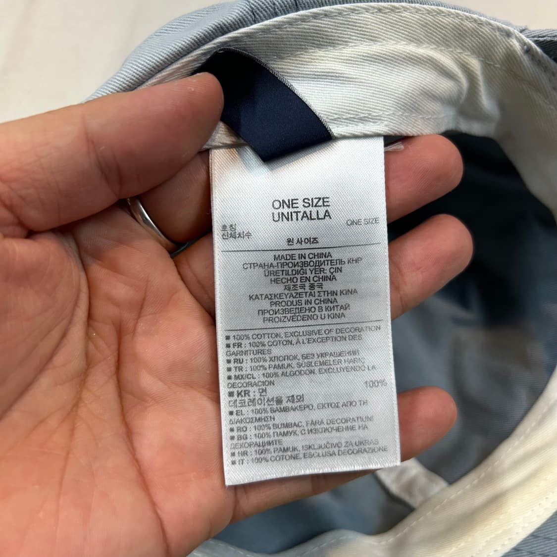 Free) 갭 GAP 볼캡 모자 하늘색 상품이미지9