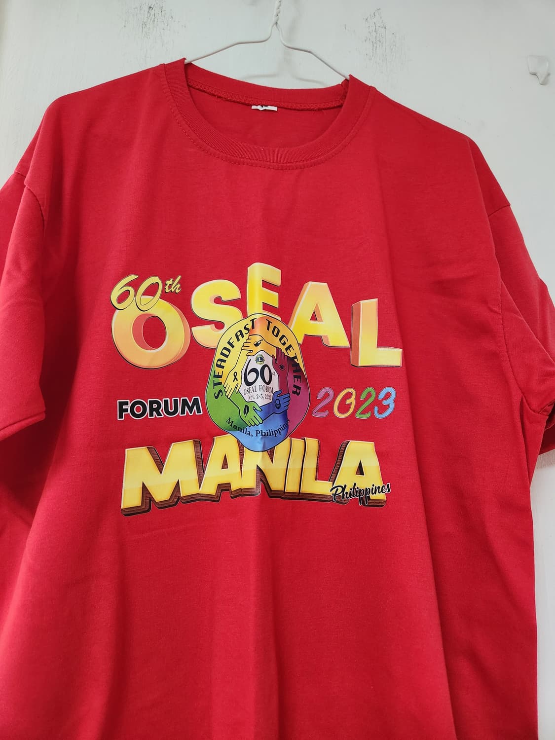60th OSEAL 포럼 마닐라 티셔츠 레드XXL 상품이미지2