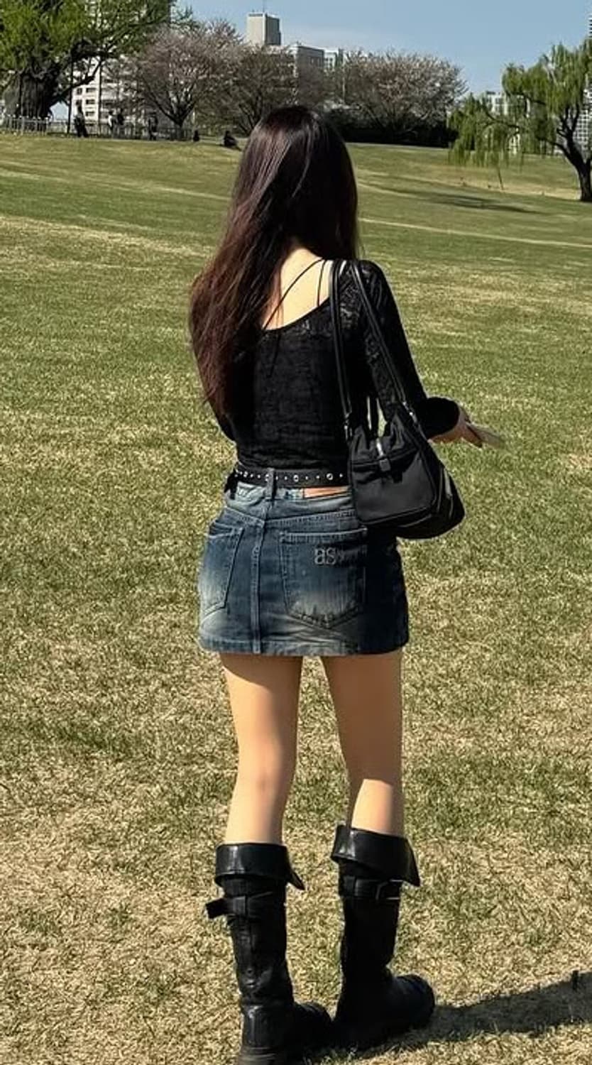 애즈온 데님 스커트 상품이미지1