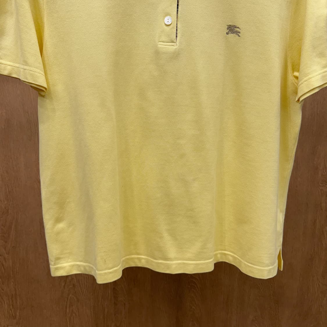 버버리 버버리스 반팔 PK 티셔츠 노바 체크 디테일 슬림핏 옐로우 상품이미지5